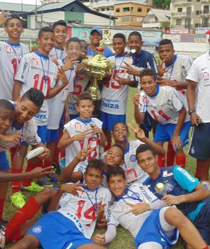 Neste domingo, o time sub-14 do Bahia conquistou o título da Copa Gazetinha, competição tradicional da categoria, disputada anualmente no Espírito Santo.