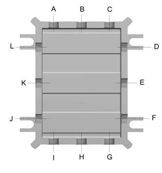 (mm) Ø Nominal ½ ¾ 1 1 ¼ 1 ½ 2 2 ½ 3 4 A 25 30 32 37 40 45 55 60 70 Parafusos Furação Tampa (M22) Qtde. Detalhe Qtde. CBX-01 6 1 X 1.1/4 4 CBX-02 10 5/16 X 1.3/4 6 CBX-03 14 5/16 X 1.