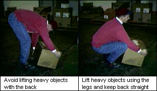 Exemplos de bons hábitos posturais Evitar levantar objetos utilizando as