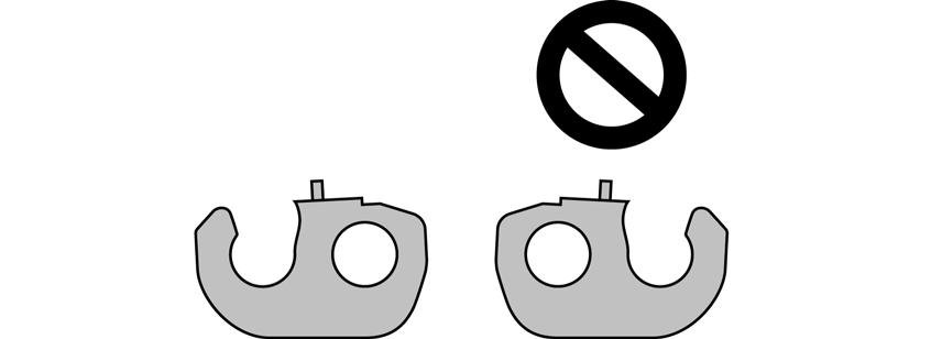 1 A ilustração mostra o braço do crenque esquerdo (corte transversal) (A) Pino da chapa (B) Chapa do batente (A) TL-FC16 (B) Fixador (C) Aplicação de massa lubrificante Massa lubrificante de alta