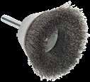 Escovas tipo pincel trançadas são indicadas para rebarbaçãoe limpeza. Essas escovas destacam-se por sua elevada flexibilidade.