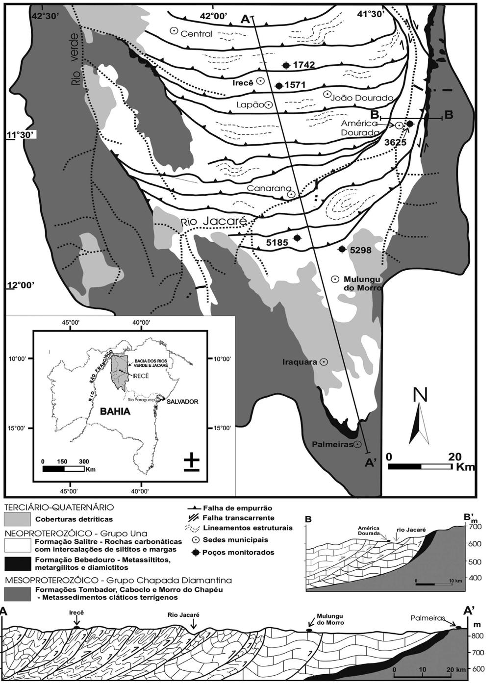 Figura 4 Mapa geológico regional e