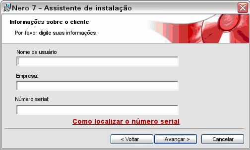 Obtendo o número serial 3 Obtendo o número serial Se você desejar instalar no Windows Vista uma versão do Nero 7 Essentials compatível com o Windows Vista, você precisará usar o número serial de sua