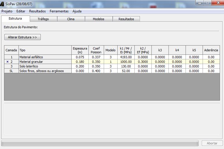 131 3.7 SOFTWARES UTILIZADOS 3.7.1 SisPav Dentre as etapas mais importantes da pesquisa está verificar o dimensionamento e o desempenho do pavimento utilizando o software SisPav.