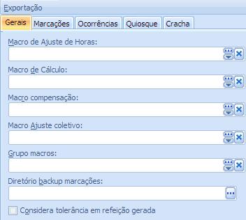 43 1.10.1. Gerais Definições ds cálculs - Seleçã de Macrs Guia Gerais Opcinalmente sã selecinadas nesta guia as macrs de cálcul e relatóri cntend s errs de leitura d relógi: Macr de ajuste de hras