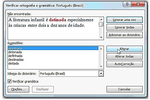 Através do botão Opções da caixa de diálogo Verificar ortografia e gramática: Português (Brasil), na guia Revisão de Texto temos os Modos de Português onde é possível selecionar as opções