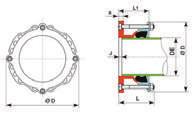 Ultraquick NG Tipo Flange Conforme Norma ISO Campo de Diâmetro Externo DE Dimensões e Massas 1 J a D PN 10 PN 16 Mín. Máx.