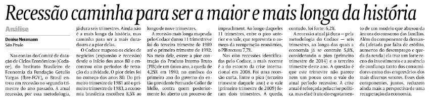 Fonte: Jornal Valor Econômico (2 de dezembro de 2015)