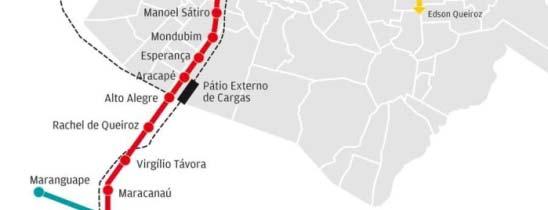 Cuiabá, 22,8 km, 33 estações Aeromóvel Estação