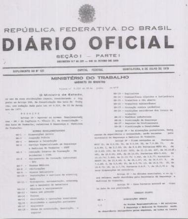Brasil necessita de crédito no exterior nos anos 70 Exigência elaboração de normas em SST Lei 6.