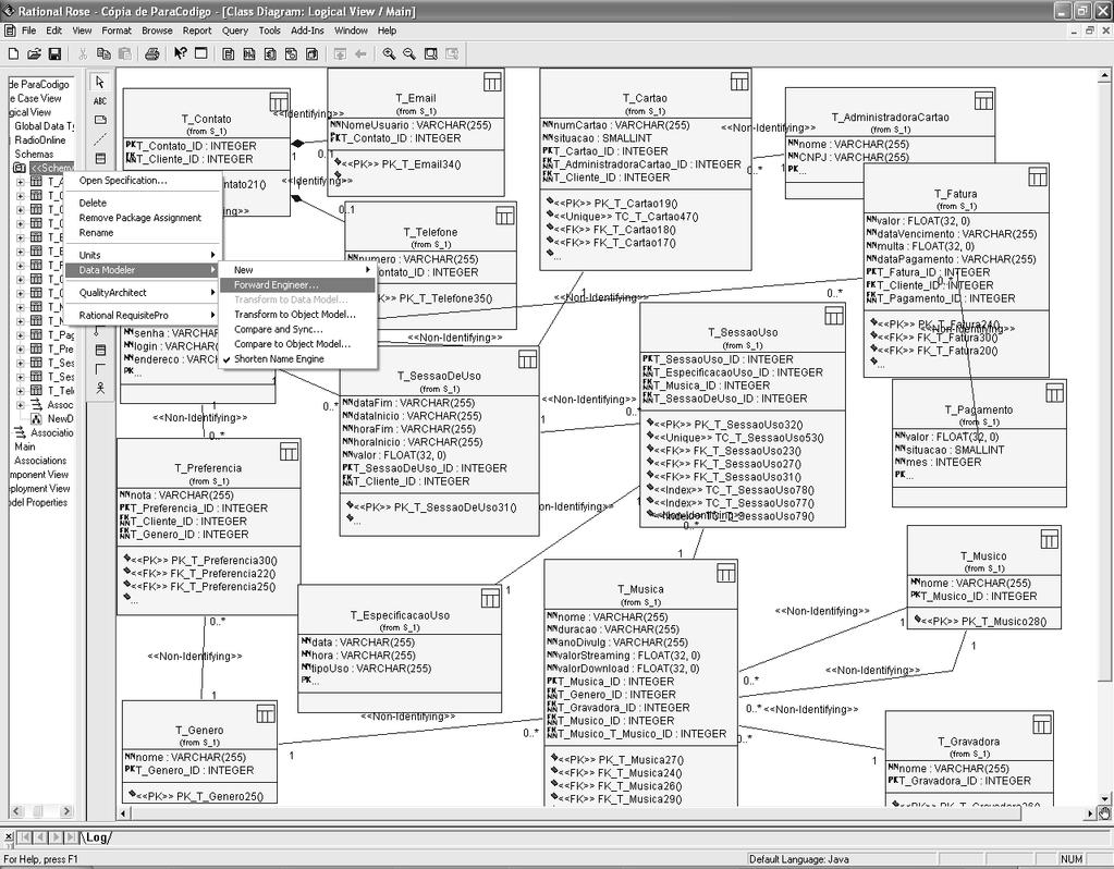 CRIANDO SCRIPT SQL A PARTIR DE ESQUEMA DE BANCO DE DADOS Clique com o botão direito no