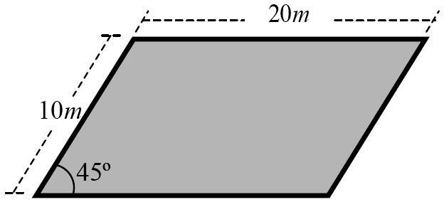 a) 38 b) 39 c) 43 d) 48 e) 50 19 - (UFAM) O piso de uma sala possui a forma de um paralelogramo como na figura a seguir.