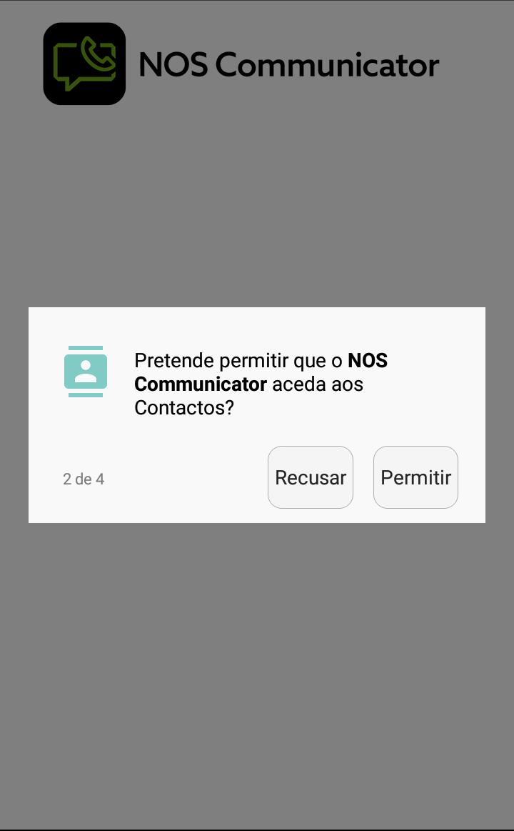 3 Aceitar que a app aceda aos seus contactos.