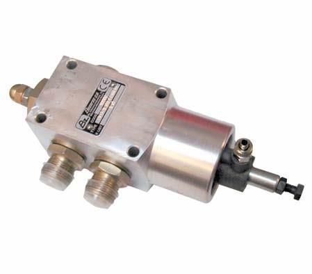 Válvula BZAL 100L. BASCULANTE DIRETO SIMPLES Tipping valve BZAL 100L. Válvulas construídas sobre corpo de alumínio com 2 caudais: 100 e 150 litros.