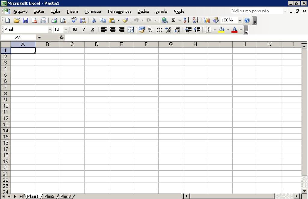 Microsoft Excel Área de Trabalho do Ms Excel O Microsoft Excel atualmente é