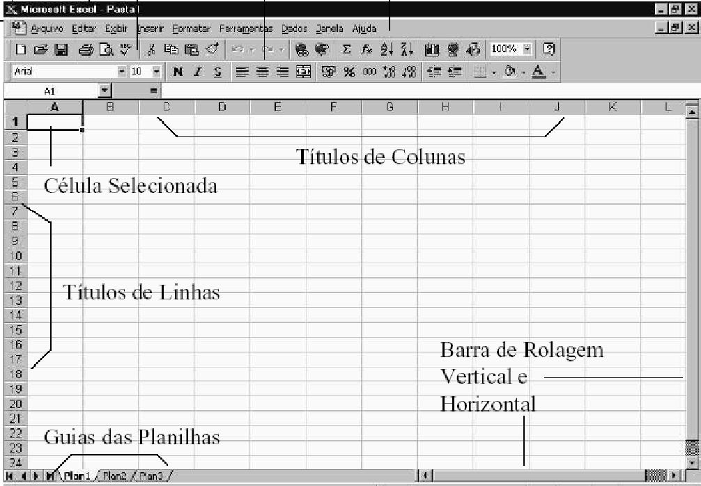 IMPORTANTE! É interessante notar 2 coisas: na imagem, vê-se que a planilha é dividida em linhas e colunas.