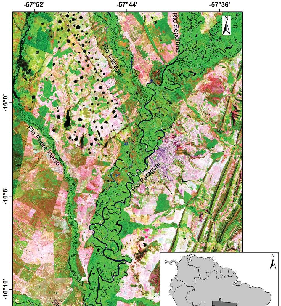 Aporte de sedimentos dos afluentes da margem direita do rio Paraguai, Pantanal Superior Mato Grosso - Brasil Figura 1.