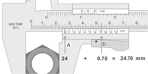 Figura 0: Modos de utilização do Paquímetro 4.. Nônio ou vernier É o mecanismo através do qual pode-se avaliar os décimos ou centésimos de mm.
