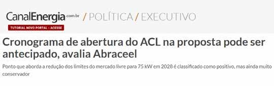 pi Abraceel na mídia Os sites Ambiente Energia e Investimentos e Notícias e Canal Energia publicaram matéria sobre o estudo da Thymos, encomendado pela Abraceel, que revela que somente a ingerência