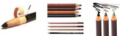 Lápis crayon, contè e dermatográfico Lápis tipo crayon, contè e dermatográfico apresentam variedade de cor e qualidade mais refinada do que as minas simples de giz, produzindo um traço mais