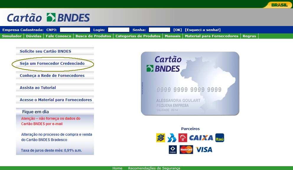 4. Como realizar o credenciamento como fornecedor no Portal de Operações do Cartão BNDES?