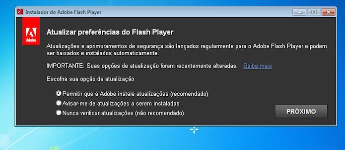 Lembrando que sempre recomendamos a primeira opção "Permitir que a Adobe instale