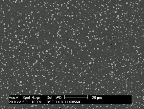 As figuras 3,4,5,6,7,8,9 e 10 apresentam as micrografias de MEV dos aços rápidos austenitizados a 1140 e