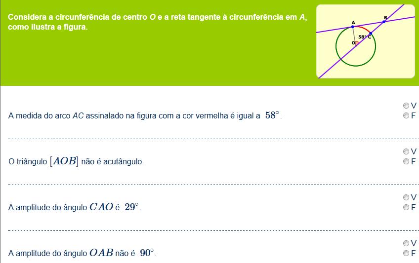 15 Propriedades de ângulos, cordas e arcos definidos numa circunferência Conhecer as propriedades de