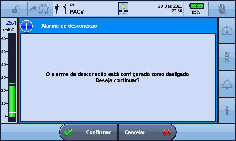 4. Pressionar Confirmar na barra inferior para continuar. 5.