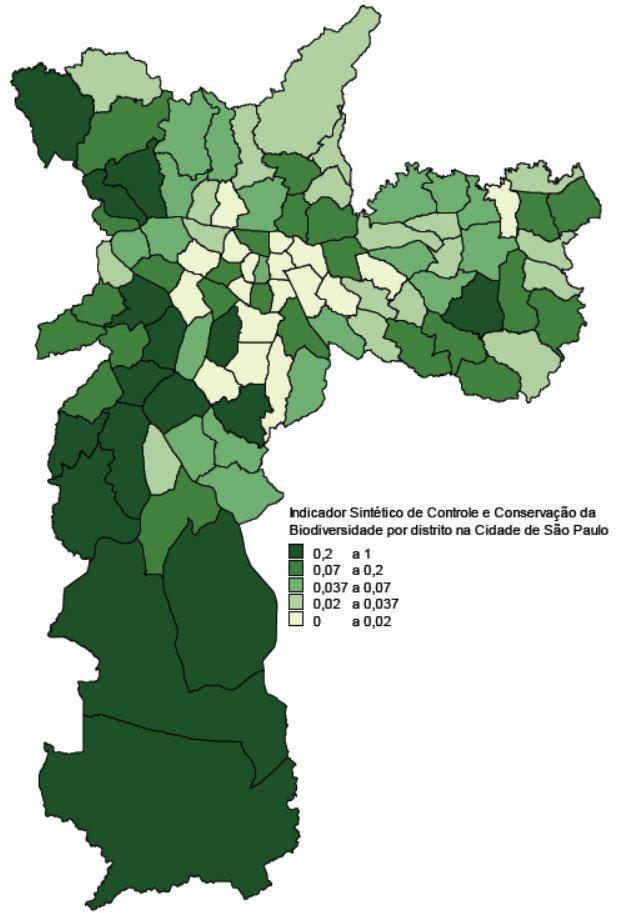 Resposta 2: Conservação de Biodiversidade a) número de registros de fauna por distrito; b) número de registros de flora por distrito;