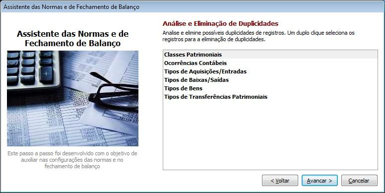 Clique em Avançar ; Obs.: Caso tenha alguma inconsistência o sistema apresentará para que possa ser realizado o acerto da mesma.