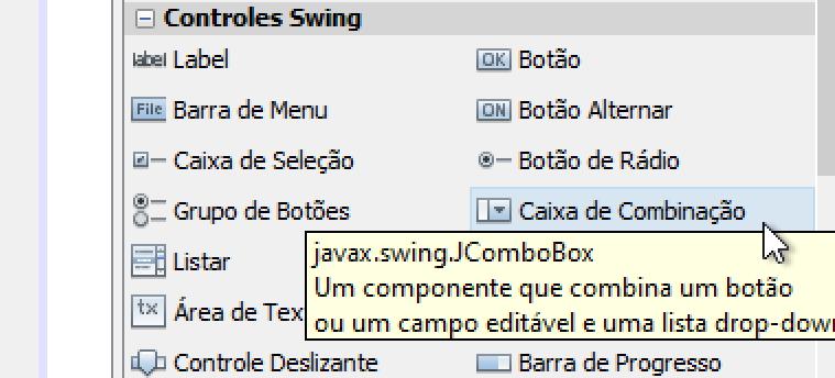 Componentes de Formulário: Caixa de Combinação (JComboBox) - Adicionar