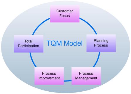 Gestão da Qualidade Total - TQM Aumentar a satisfação e a confiança dos clientes. Aumentar a produtividade. Reduzir os custos internos.