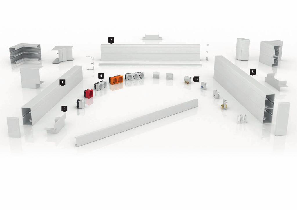 4. Montagem sem ferramentas A parceria ideal para as calhas Rapid 45-2: as aparelhagens das séries OBO Modul 45-2 e 45connect.