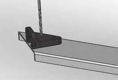 secções lineares em ângulo 5 7 8 Posicione as ferragens de suporte inferiores sobre