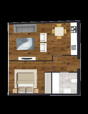 Private living area: 44,90 sq.m Common area of exclusive use: 12,22 sq.
