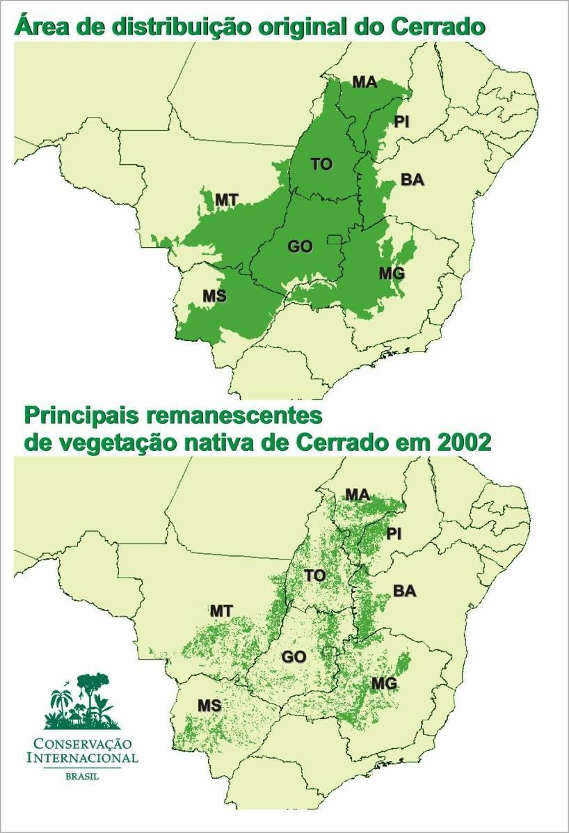 eutrófico (terra roxa)...modesta homenagem a Ilhabela!... nossa savana 2,1 milhões de km 2 ~25% do território nacional área nuclear em todo o Brasil Central 500-1.