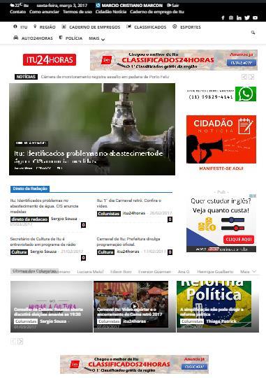 O itu24horas.com é um jornal online que se tornou referência em Itu e região.
