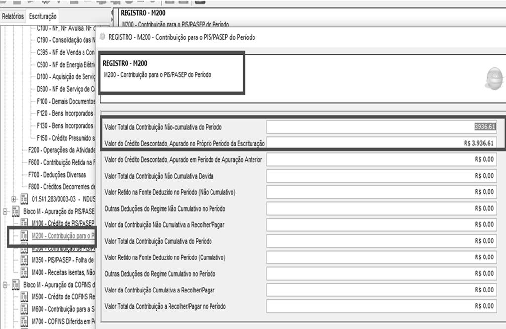 REGISTRO M100