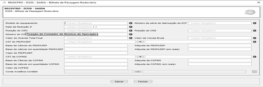 REGISTRO D359: PROCESSO REFERENCIADO Registro específico para a pessoa jurídica informar a existência de processo administrativo ou judicial que autoriza a adoção de tratamento tributário (CST), base