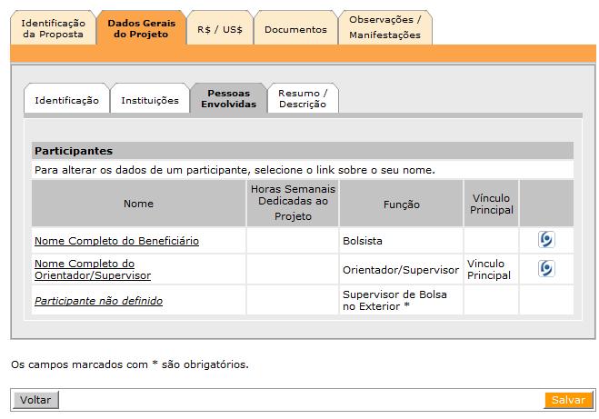 Ao selecionar a Instituição Estrangeira, o sistema preencherá automaticamente o País e a Cidade onde a mesma está localizada.