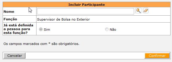 Clique em para buscar o nome do Supervisor de Bolsa no Exterior.