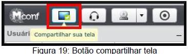 Compartilhando o Desktop Outra possibilidade que o apresentador da sessão tem é a de compartilhar seu