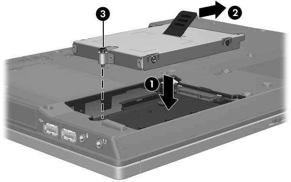 Unidade de disco rígido Para instalar a unidade de disco rígido: 1.