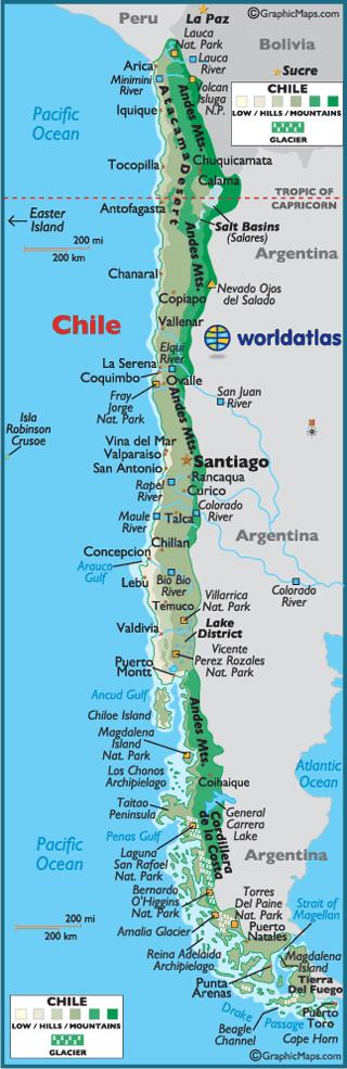Chile América do Sul População 17,7milhões PIB Milhões