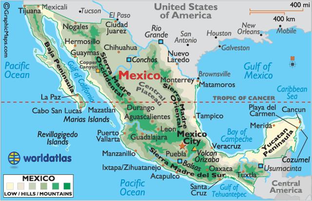México América do Norte População 119milhões PIB Milhões USD 1,232 Renda