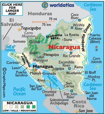 Nicarágua População 12,3 milhões