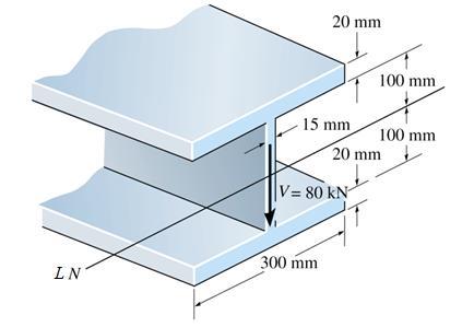 Exercício de fixação - 5) Uma viga de aço tem as dimensões mostradas na figura abaixo.
