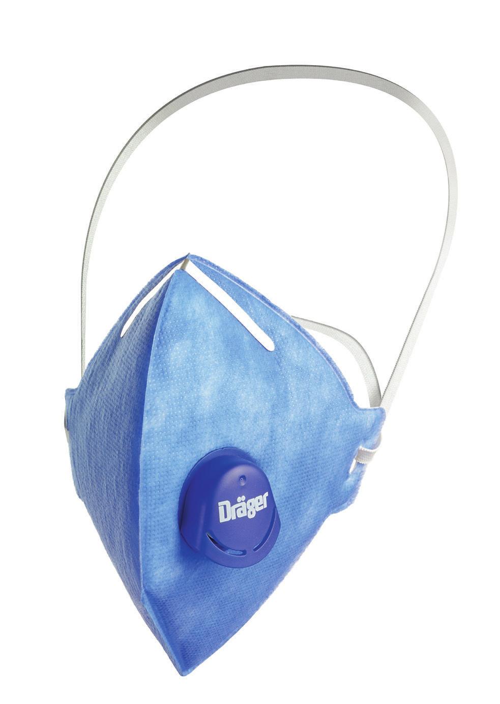 Dräger X-plore 1700 Máscara para filtragem de partículas Respire bem, fique seguro: O Dräger X-plore 1700 torna a respiração fácil e confortável O material filtrante CoolSAFE combina de forma ideal