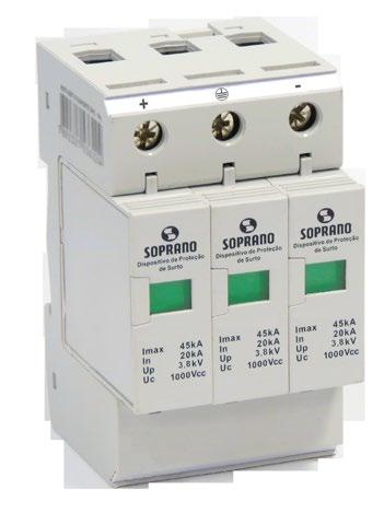 Dispositivo de Proteção Contra Surtos DPS - Corrente Contínua Equipamentos para geração solar protegidos contra descargas atmosféricas.